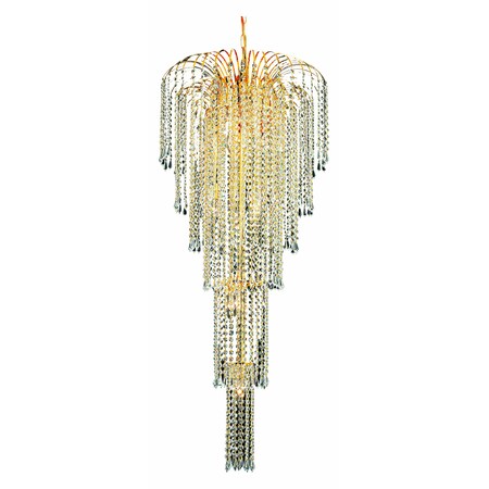 Elegant Lighting Swarovski Elements Clear Crystal Falls 9-Light V6801G21G/SS